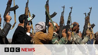 Houthi missile hits USowned ship off Yemen coast US officials say  BBC News [upl. by Yedorb]