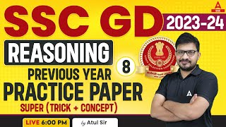 SSC GD 202324  SSC GD Reasoning by Atul Awasthi  SSC GD Reasoning Previous Year Paper 8 [upl. by Eoj]