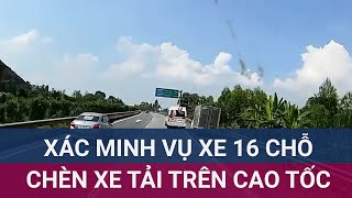 Xác minh clip quotquái xếquot xe khách chèn ép ô tô tải trên cao tốc Nội Bài  Lào Cai  VTC Now [upl. by Anaerdna]