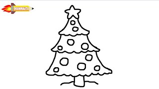 Comment dessiner un sapin de Noël étape par étape [upl. by Arie362]