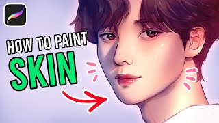 How to Paint Skin in Digital Art  Semi Realistic Tutorial [upl. by Akiemehs]