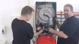 VIESSMANN Training Videos Vitodens 200 Burner Assembly Removal v2 [upl. by Nihhi]