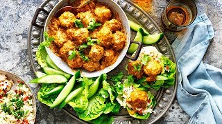 Chicken Korma Recipe with Meatballs in Lettuce Cups [upl. by Yelrebmyk504]