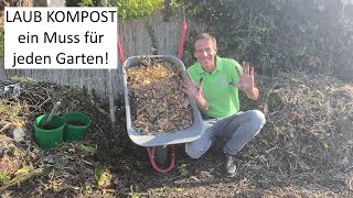 Der LAUB KOMPOST  Torfersatz Dünger und Bodenverbesserer  ein MUSS für jeden Garten 🍀 [upl. by Ardnasxela]