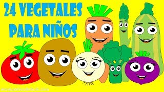 Vegetales para niños  24 vegetales para niños  Hortalizas Frutas y Verduras para niños [upl. by Ursulette]