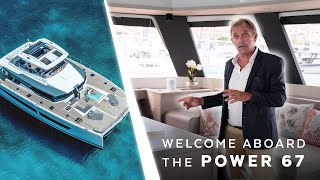 Complete tour of the luxurious yacht Power 67 of Fountaine Pajot [upl. by Gere]