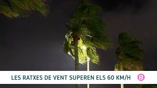 Rachas de viento de más de 60 kmh en Mallorca especialmente en Cala Millor 29102024 [upl. by Aicaca]