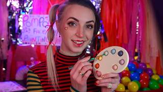 ASMR  PomPom Does Your Face Paint amp Clown Makeover [upl. by Icyaj45]