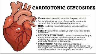 Cardiotonic and Cyanogenic Glycosides Its toxicity and treatmentPharmacognosy RDSA Tutorial [upl. by Aneer415]