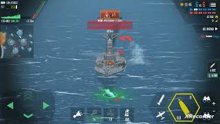 Battle offline mode IJN ATAGO push Platinum battleofwarshipsnavalblitz warships battleships [upl. by Ahsehyt]