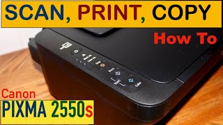 How To Scan Print Copy with Canon PIXMA MG2550s Printer [upl. by Lind]