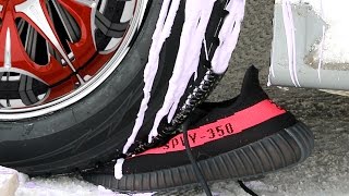 ADIDAS YEEZY V2 VS 400000 SPORTS CAR Tire Tread Paint Custom [upl. by Rocky]