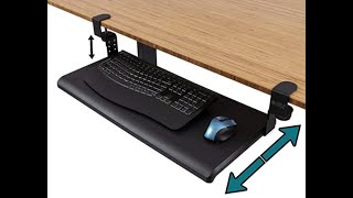 How to install a ClampOn Retractable Adjustable Keyboard Tray [upl. by Wurst125]