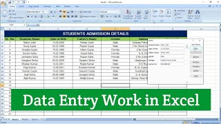 Data Entry using Form in Microsoft Excel  Data Entry in Excel [upl. by Nnyleahs954]