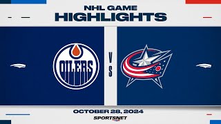 NHL Highlights  Oilers vs Blue Jackets  October 28 2024 [upl. by Eittel]