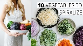 SPIRALIZER BEGINNERS GUIDE  10 vegetables to spiralize [upl. by Compte596]