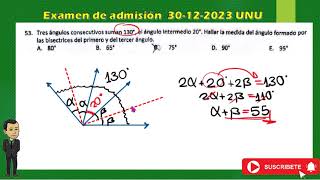 Resolución de examen de admisión 30122023 UNU [upl. by Lucania]