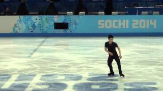 Sochi 2014 YAN Han practice FS 00707 [upl. by Yenffit]