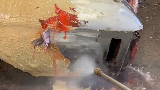 Chemical Paint Removal Pressure Washing Compilation [upl. by Ackerman]