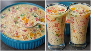 Refreshing Sago Salad Drink Recipes  Summer Drinks  Sago Custard Jelly Drink Recipe [upl. by Anit70]