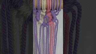 Heart shape Macrame pattern using half hitch knot diymacrametutorial macrame diytutorial shorts [upl. by Nya]