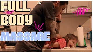 Full body massage for kid did it work  funny fun relax massage viralvideo shorts [upl. by Anaujnas]