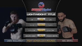 Jamie Mullarkey v Abel Brites  SuperFight 9 Lightweight Title [upl. by Rebma]