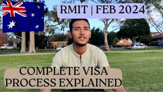 Complete Visa process explained  FEB 2024 intake  RMIT [upl. by Victoir]