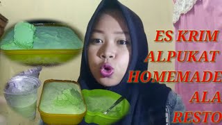 Es krim alpukat homemade rasa resto [upl. by Eimrej]