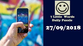 7 Little Words Daily Puzzle September 27 2018 [upl. by Chadburn]