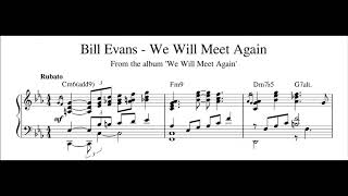 Bill Evans  We Will Meet Again  Piano Transcription Sheet Music in Description [upl. by Aihsad]