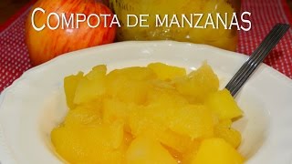 Compota de manzanas casera FACIL postre bajas calorias [upl. by Leduar]