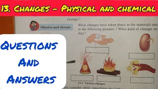 7th Std  Science  Chapter 13 Changes  physical and chemical questions answersexercise  ssc [upl. by Booze]