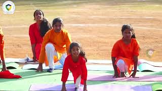 PYRAMIDS YOGA amp KARATE PERFORMANCE  SPORTIFY  ZEE HIGH SCHOOL HAYATHNAGAR CAMPUS [upl. by Byrom]