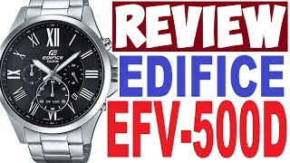 Review Casio Edifice EFV500D manual 5434 [upl. by Bamford]