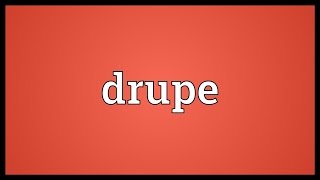 Drupe Meaning [upl. by Karlise755]