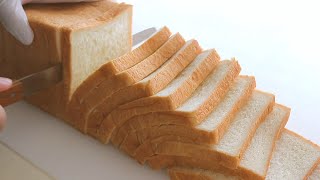 무반죽 샌드위치 식빵 만들기noknead How to make Sandwich bread풀먼식빵 만들기Pullman Bread easily and simply [upl. by Norted]