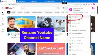 How To change the Name of your YouTube channel in Pc  Laptop rename youtube channel name Youtube [upl. by Sirraf140]