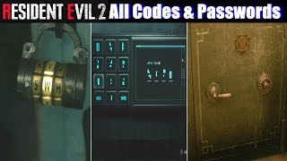 RE2 Locker Codes amp Safe Combinations  Resident Evil 2 Remake PS4 Pro [upl. by Regina84]