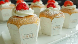 Fluffy Chiffon Hokkaido cupcakes  easy recipe [upl. by Terrena866]