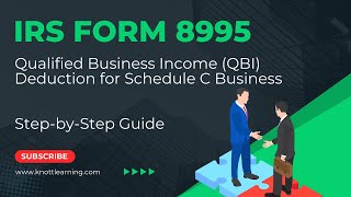 How to File IRS Form 8995 for Qualified Business Income QBI Deduction for Schedule C Business [upl. by Ayram172]