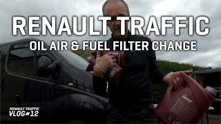 A quick oil oil filter diesel filter and air filter change on the Renault Traffic Vivaro [upl. by Shull]