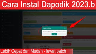 Cara Instal atau Pembaruan Aplikasi Dapodik Versi 2023b [upl. by Ileane]