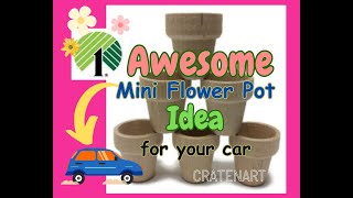 Flowerpot car vent tutorial  Dollar Tree SUMMER crafting  Freshie  How to  Diy craft ideas  DT [upl. by Zurciram]