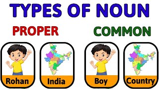 Types of Noun  Proper Noun  Common Noun  Noun  Noun in English grammar  propernoun commonnoun [upl. by Hedwiga]