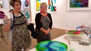 Resin Art Workshop Newcastle Australiamp4 [upl. by Nairrod]