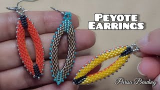 DIY 3D Peyote stitch Earrings tutorial [upl. by Erbe]