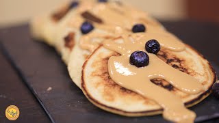 Pancakes au beurre de cacahètes  بانكيك مع زبدة الكاكوية [upl. by Arley277]