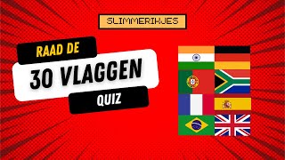 Ken jij ze allemaal Vlaggen Quiz  Raad alle 30 vlaggen [upl. by Htinnek554]