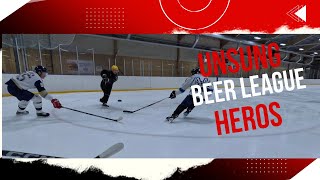 Beer League Hockey Highlights hockey hockeygoaliesaves beerleaguehockey [upl. by Aliehc]